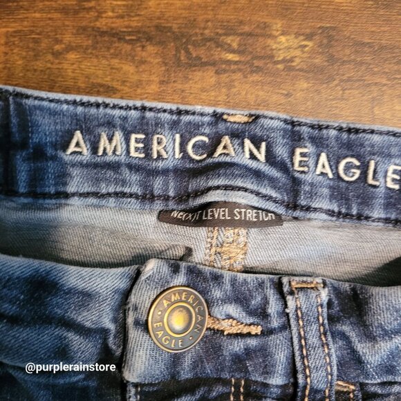 American Eagle Jeans 0 R Curvy Hi Rise Jegging Next Level Stretch Medium Wash - Picture 4 of 12
